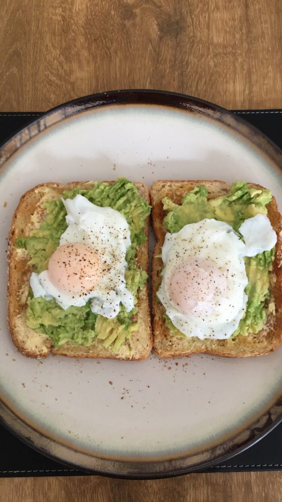 Smashed Avocado and "Poached Eggs" on Toast