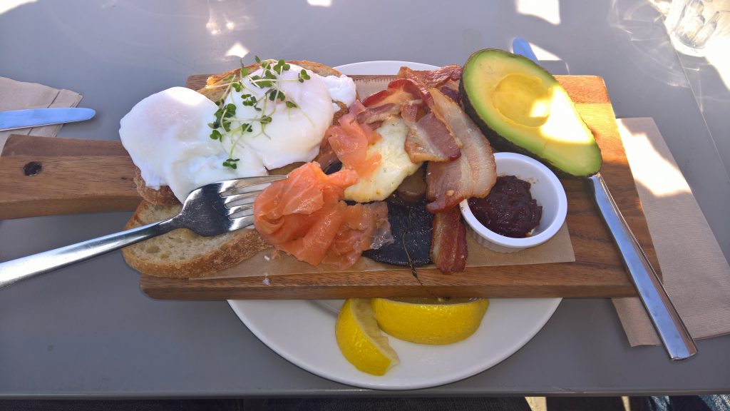 Stir Brunch Board, minus the tomato, with extra salmon.